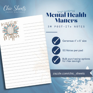 Bloco De Notas Blocos de Notas Post-it® 3M Linha Boho Mental Heal