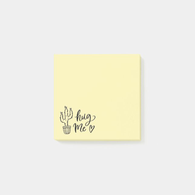 Bloco De Notas Blocos de Notas Post-It Abraça-me Cacto (Frente)