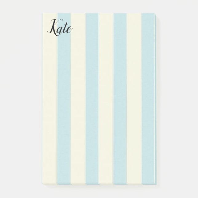 Bloco De Notas Blocos de Notas Post-it Azul Bege Listrado (Frente)