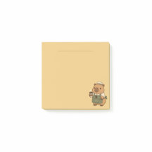 Blocos de Notas Post-it Capivara Barista Pastel Fo