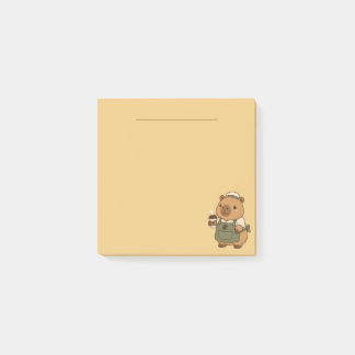 Bloco De Notas Blocos de Notas Post-it Capivara Barista Pastel Fo