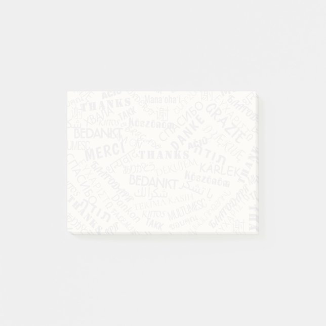 Bloco De Notas Blocos de Notas Post-it® com Texto OBRIGADO (Frente)