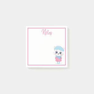 Bloco De Notas Blocos de Notas Post-it de Gatinho Branco de Inver