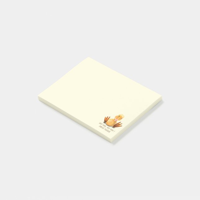 Bloco De Notas Blocos de Notas Post-it® Feliz Patinho Engraçado (Inclinado)