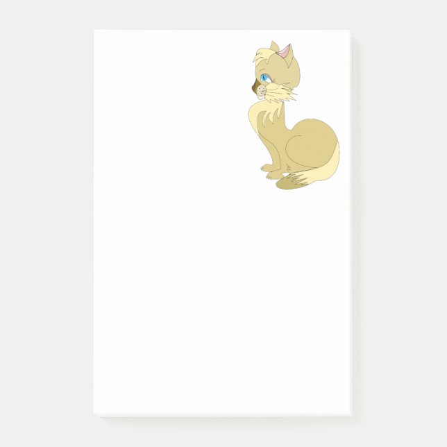 Bloco De Notas Blocos de Notas Post-it® Gato Amarelo (Frente)