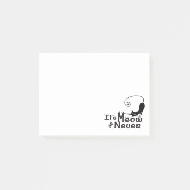 Bloco De Notas Blocos de Notas Post-it® MEOW ou Nunca (Frente)