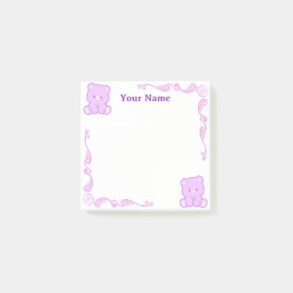 Bloco De Notas Blocos de Notas Post-it Personalizados com Urso de