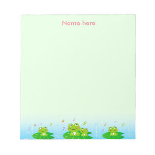 Bloco De Notas Blocos de Notas Simples de Rãs Felizes