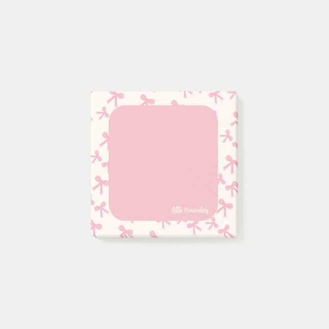 Bloco De Notas Blocos de Notas Sonhos com Laço Rosa (Frente)