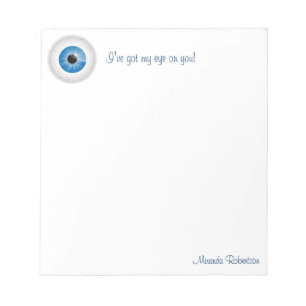 Bloco de notas Bloodshot azul do globo ocular