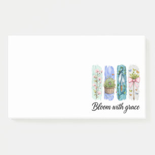 Bloco De Notas Bloom com a Arte Floral Grace Garden