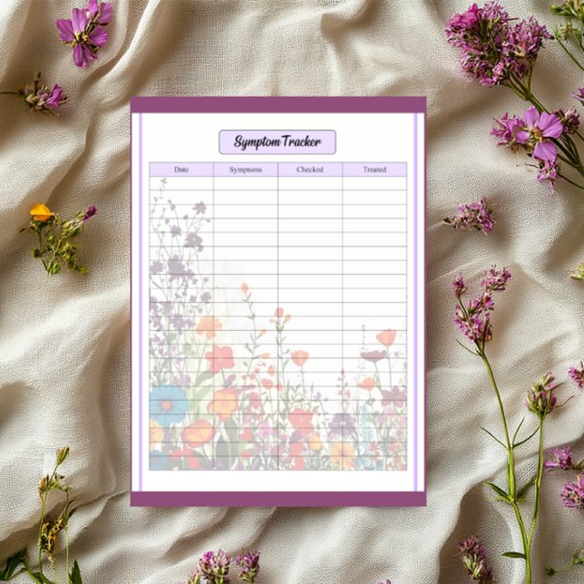 Bloco De Notas Blooming Purple Garden_ Step Tracker (Criador carregado)