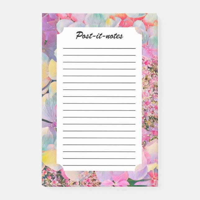 Bloco De Notas Blooming Summer Hydrangea Flower (Frente)