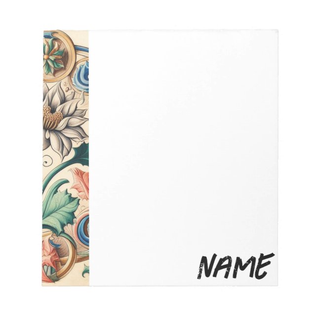 Bloco De Notas Blossomas etéreos em Harmonia (Frente)