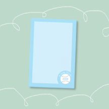Blue Baseball Personalized Kids Notes 