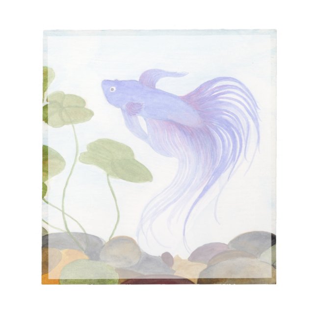 Bloco De Notas Blue Betta Fish (Frente)