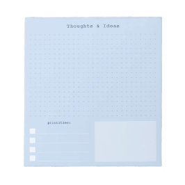 Bloco De Notas Blue Brain Dump Notepad, Retro Writer aesthetic
