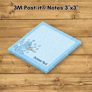 Bloco De Notas Blue Cat com notas violinas