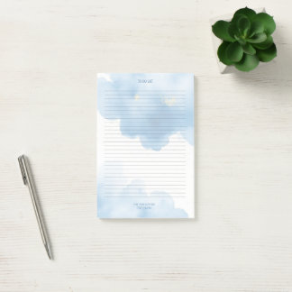 Bloco De Notas Blue Clouds Notepad To Do List