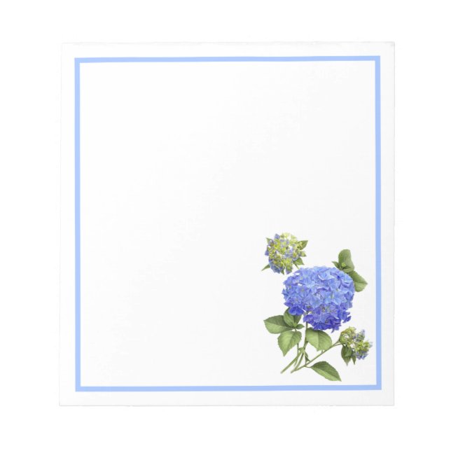 Bloco De Notas Blue Hydrangeas (Frente)