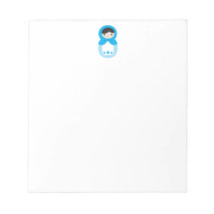 Bloco De Notas Blue Matryoshka Doll