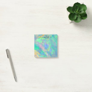 Bloco de Notas Blue Opal   Modern Glam