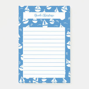 Bloco de notas Blue PERSONALIZE IT com padrões em