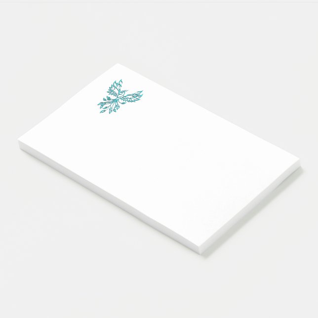 Bloco De Notas Blue Phoenix nasce em branco (Inclinado)