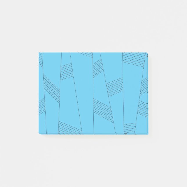 Bloco De Notas Blue, simple, elegant, abstract line pattern (Frente)