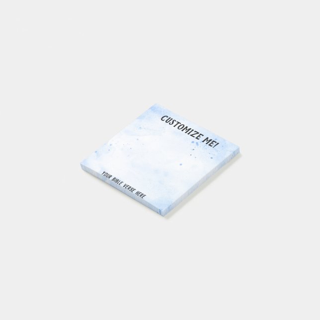 Bloco De Notas Blue Sky Watercolor Qualquer Verso Bíblia (Inclinado)