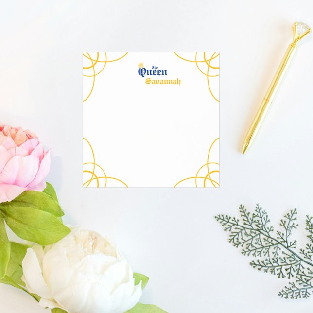 Bloco De Notas Blue The Queen Square (Criador carregado)