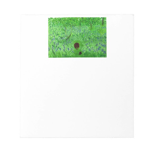 Bloco De Notas Bluebell Woodland Hedgehogs (Frente)