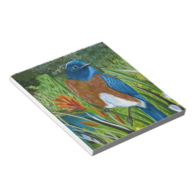 Bloco De Notas Bluebird ocidental (Inclinado)