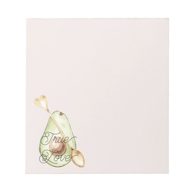 Bloco De Notas Blush Pink Avocado Heart Spoon  (Frente)