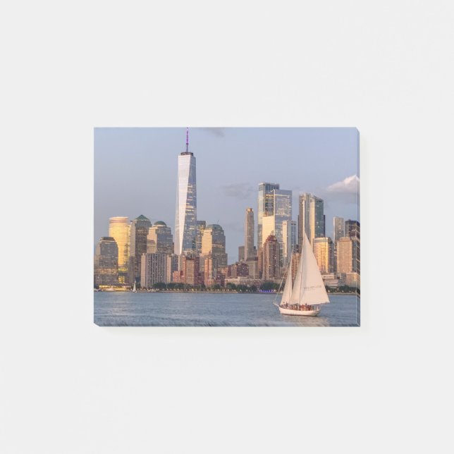 Bloco De Notas Boa noite Skyline Baixa Manhattan. (Frente)