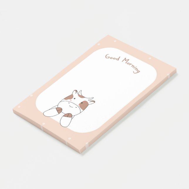 Bloco De Notas Boas Manhãs - Notas de Vaca (Inclinado)