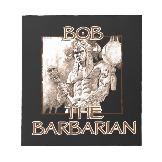 Bloco De Notas Bob, O Bárbaro (Frente)