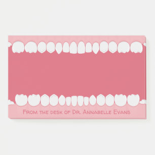 Bloco De Notas Boca Rosa com Dentes Personalizar Notas Postadas