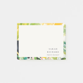 Bloco De Notas Boho Chic Verde Folhagem Tropical Botânica