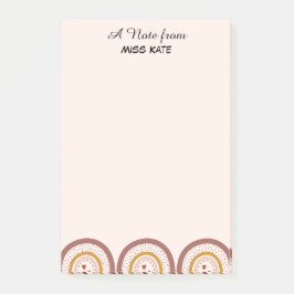 Bloco De Notas Boho Corações Arco-íris Blocos de Notas Personaliz