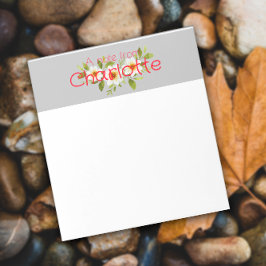 Bloco De Notas Boho Country - cinza de aquarela de margarida flor