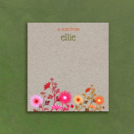 Bloco De Notas Boho Country Floral Kraft