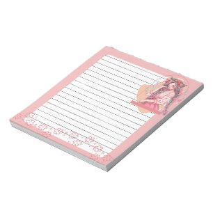 Bloco de notas Boho de Animação Simples Rosa