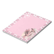 Bloco de notas Boho de Animação Simples Rosa