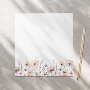 Bloco De Notas Boho Floral Watercolor