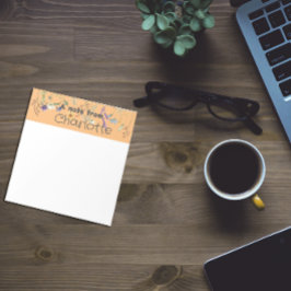 Bloco De Notas Bóho País de flor silvestre, cor amarela Notepad