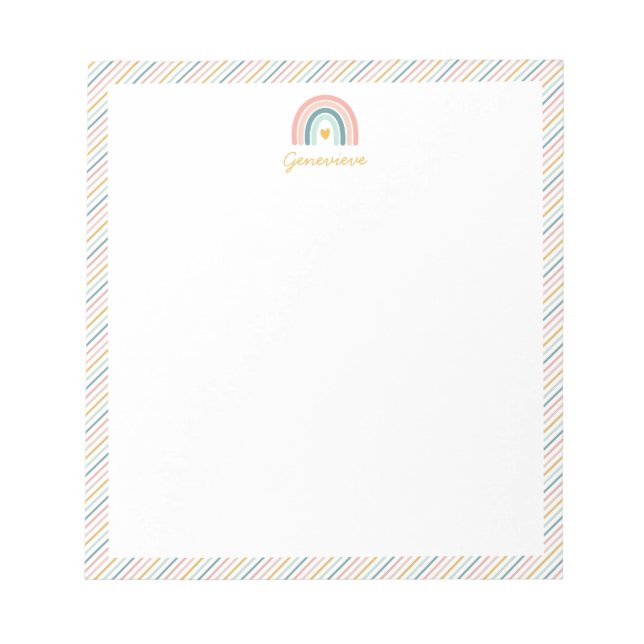 Bloco De Notas Boho Rainbow Pastels (Frente)