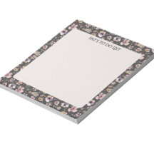 Boho Wildflower Aquarela Nomeado Blush Carvão