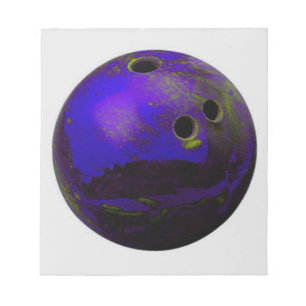 Bloco De Notas Bola de boliche Azul Personaliza-o