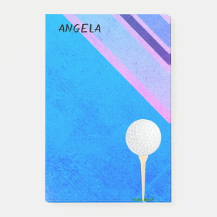 Bloco De Notas bola de golfe em azul para golfistas